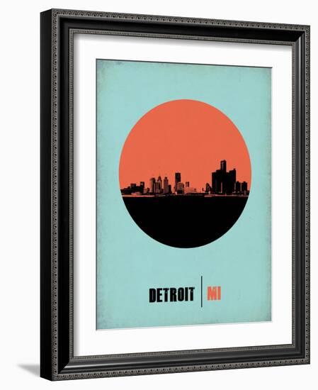 Detroit Circle Poster 2-NaxArt-Framed Art Print