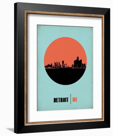 Detroit Circle Poster 2-NaxArt-Framed Art Print