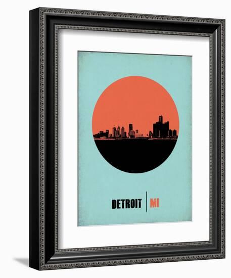 Detroit Circle Poster 2-NaxArt-Framed Art Print