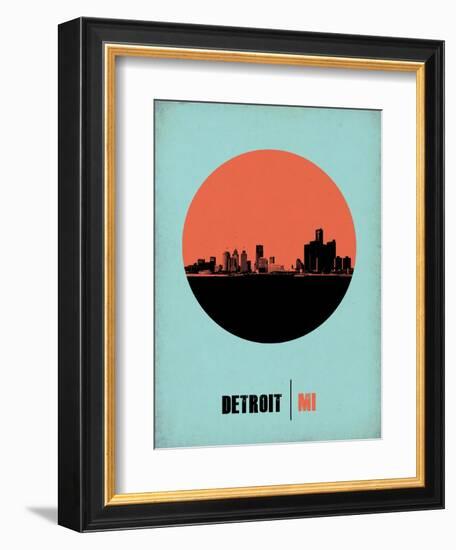 Detroit Circle Poster 2-NaxArt-Framed Art Print