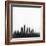 Detroit City Skyline - Black-NaxArt-Framed Art Print