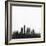 Detroit City Skyline - Black-NaxArt-Framed Art Print