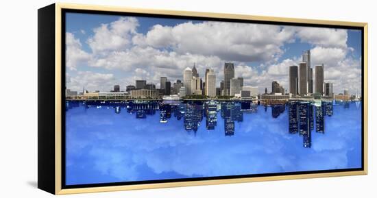 Detroit Day And Night, Detroit, Michigan 07-Monte Nagler-Framed Stretched Canvas