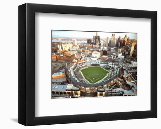 Detroit - First Night Game at Comerica Park-Mike Smith-Framed Art Print