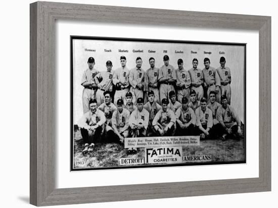 Detroit, MI, Detroit Tigers, Team Photograph, Baseball Card-Lantern Press-Framed Art Print