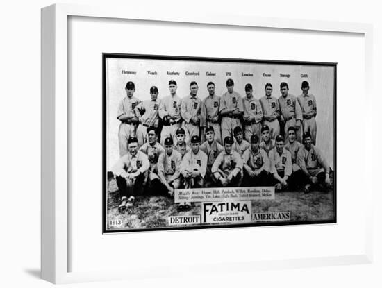 Detroit, MI, Detroit Tigers, Team Photograph, Baseball Card-Lantern Press-Framed Art Print