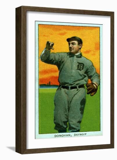 Detroit, MI, Detroit Tigers, Wild Bill Donovan, Baseball Card-Lantern Press-Framed Art Print