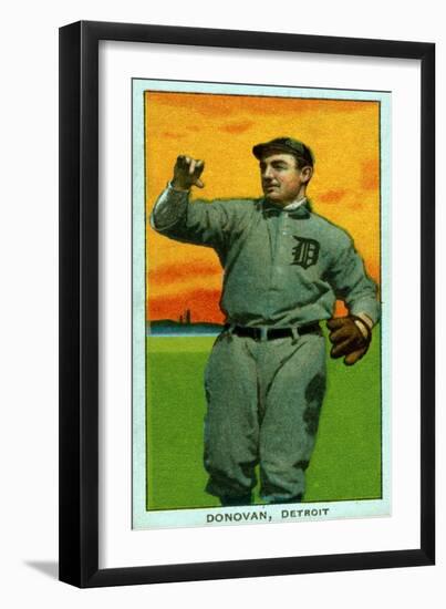 Detroit, MI, Detroit Tigers, Wild Bill Donovan, Baseball Card-Lantern Press-Framed Art Print