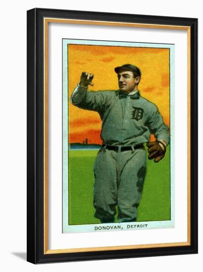 Detroit, MI, Detroit Tigers, Wild Bill Donovan, Baseball Card-Lantern Press-Framed Art Print