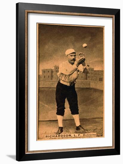 Detroit, MI, Detroit Wolverines, Hardy Richardson, Baseball Card-Lantern Press-Framed Art Print