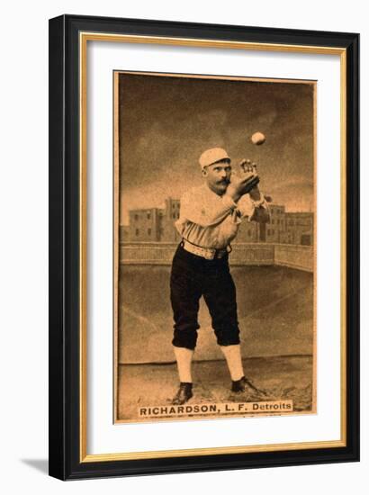 Detroit, MI, Detroit Wolverines, Hardy Richardson, Baseball Card-Lantern Press-Framed Art Print