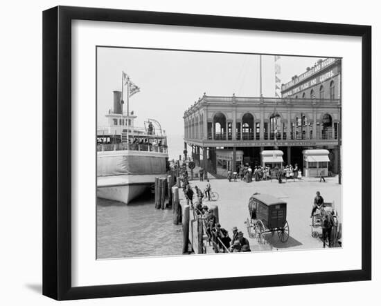 Detroit, Mich., Belle Isle Ferry Dock-null-Framed Photo