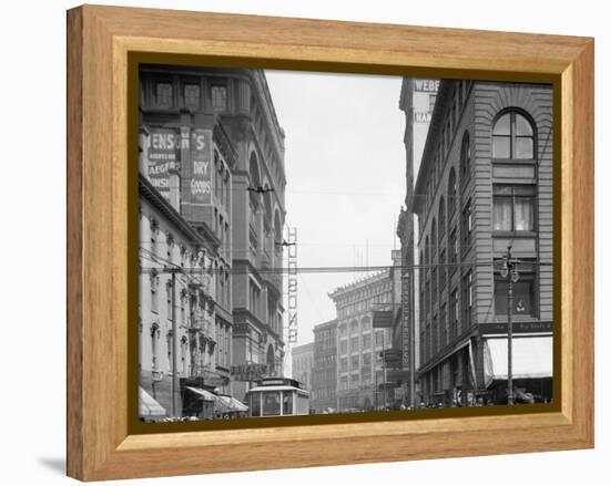 Detroit, Mich., Gratiot Avenue from Woodward-null-Framed Stretched Canvas