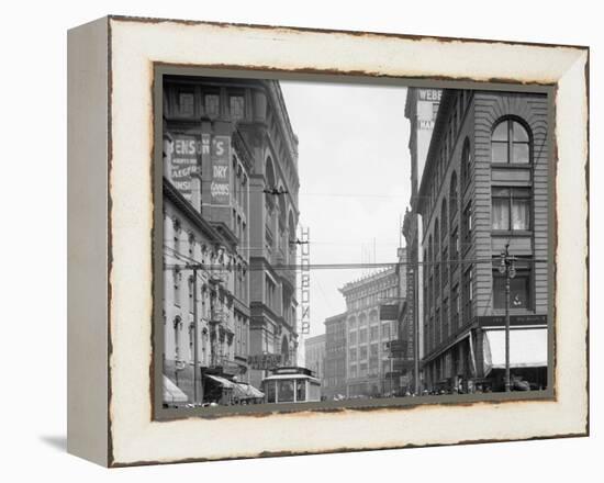 Detroit, Mich., Gratiot Avenue from Woodward-null-Framed Stretched Canvas