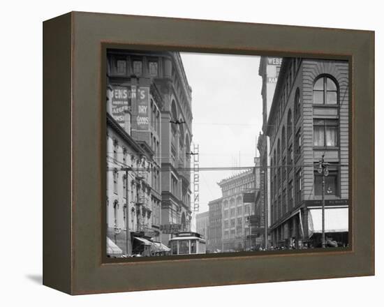 Detroit, Mich., Gratiot Avenue from Woodward-null-Framed Stretched Canvas