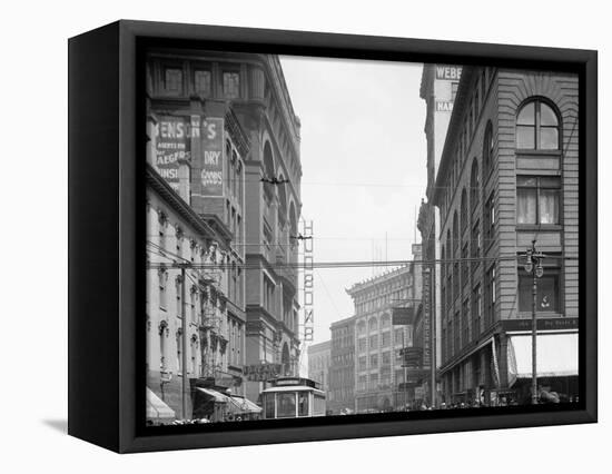 Detroit, Mich., Gratiot Avenue from Woodward-null-Framed Stretched Canvas