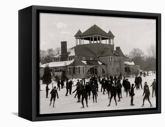 Detroit, Mich., Skating at Belle Isle-null-Framed Stretched Canvas