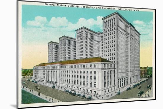 Detroit, Michigan - General Motors Bldg, Lab, and Convention Hall Exterior-Lantern Press-Mounted Art Print