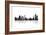 Detroit Michigan Skyline BG 1-Marlene Watson-Framed Giclee Print