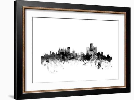 Detroit Michigan Skyline-Michael Tompsett-Framed Art Print