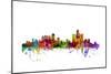 Detroit Michigan Skyline-Michael Tompsett-Mounted Art Print