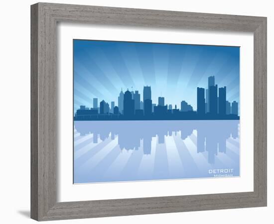 Detroit, Michigan Skyline-Yurkaimmortal-Framed Art Print