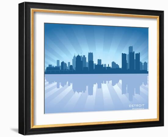 Detroit, Michigan Skyline-Yurkaimmortal-Framed Art Print