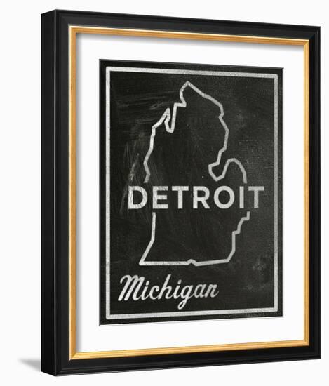 Detroit, Michigan-John Golden-Framed Giclee Print