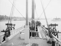 Steamer Clermont, deck, looking aft, 1909-Detroit Publishing Co.-Framed Photographic Print