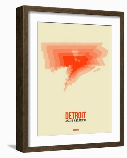 Detroit Radiant Map 2-NaxArt-Framed Art Print