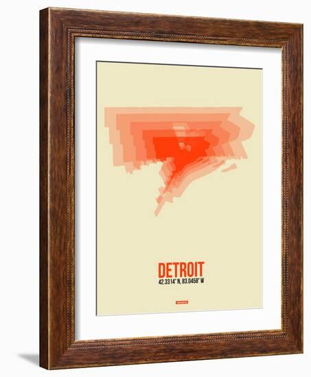 Detroit Radiant Map 2-NaxArt-Framed Art Print