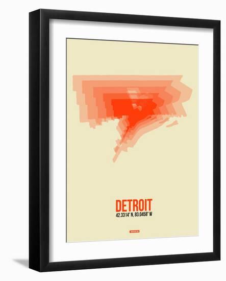 Detroit Radiant Map 2-NaxArt-Framed Art Print