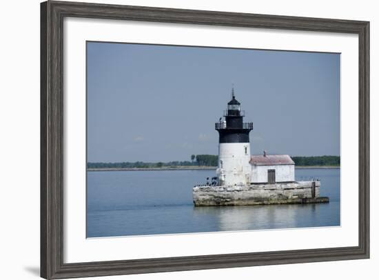 Detroit River Lighthouse, Wyandotte, Detroit River, Lake Erie, Michigan, USA-Cindy Miller Hopkins-Framed Photographic Print