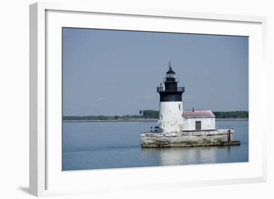 Detroit River Lighthouse, Wyandotte, Detroit River, Lake Erie, Michigan, USA-Cindy Miller Hopkins-Framed Photographic Print