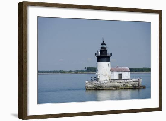 Detroit River Lighthouse, Wyandotte, Detroit River, Lake Erie, Michigan, USA-Cindy Miller Hopkins-Framed Photographic Print