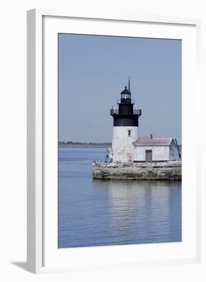 Detroit River Lighthouse, Wyandotte, Detroit River, Lake Erie, Michigan, USA-Cindy Miller Hopkins-Framed Photographic Print