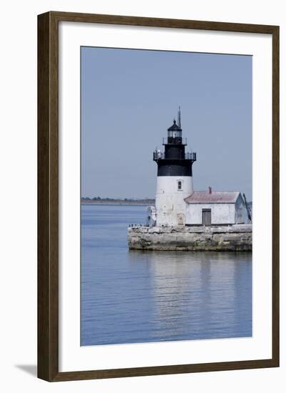 Detroit River Lighthouse, Wyandotte, Detroit River, Lake Erie, Michigan, USA-Cindy Miller Hopkins-Framed Photographic Print