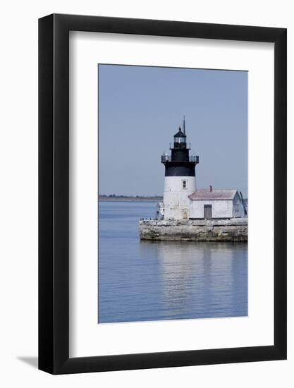 Detroit River Lighthouse, Wyandotte, Detroit River, Lake Erie, Michigan, USA-Cindy Miller Hopkins-Framed Photographic Print