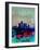 Detroit Watercolor Skyline-NaxArt-Framed Art Print