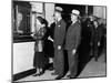 Detroit Workers Line Up at the New Chrysler Emergency Bank at Tellers Window-null-Mounted Photo