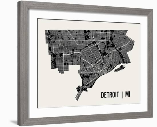 Detroit-Mr City Printing-Framed Art Print