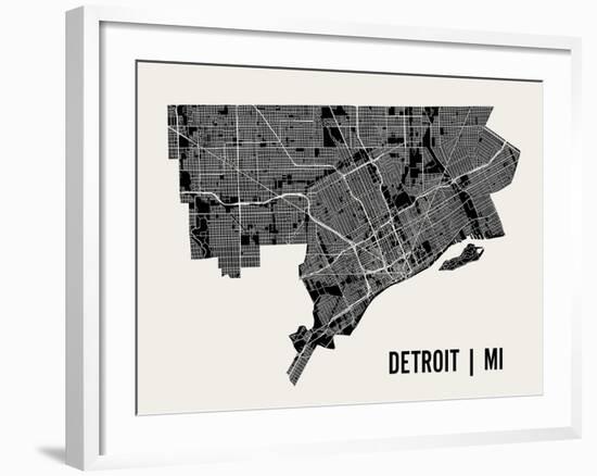 Detroit-Mr City Printing-Framed Art Print