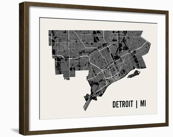 Detroit-Mr City Printing-Framed Art Print