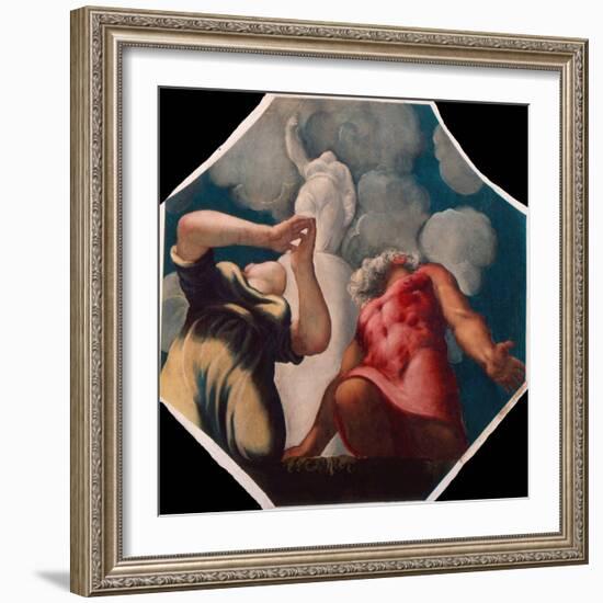 Deucalion and Pyrrha-Jacopo Tintoretto-Framed Giclee Print