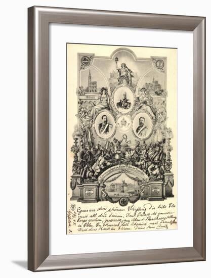 Deutsche Kaiser, Wilhelm I, Wilhelm II, Friedrich III-null-Framed Giclee Print