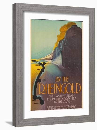 Deutsche Reichsbahn By the Rheingold. Europe, Germany, 1928-Richard Friese-Framed Giclee Print