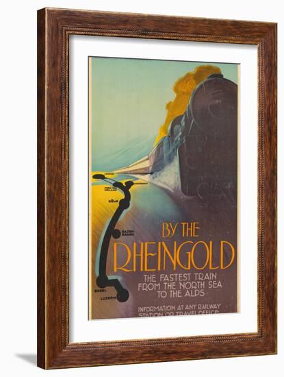 Deutsche Reichsbahn By the Rheingold. Europe, Germany, 1928-Richard Friese-Framed Giclee Print