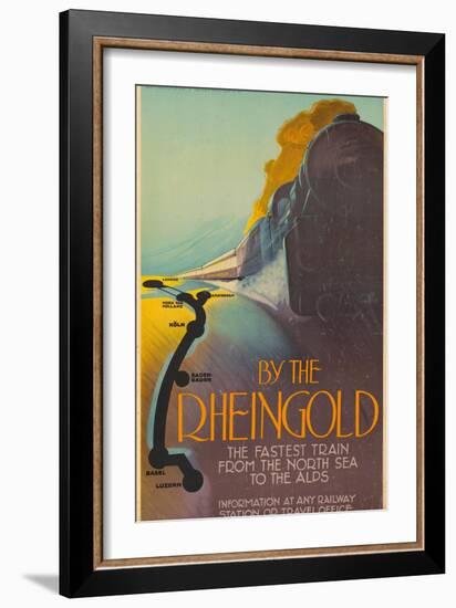 Deutsche Reichsbahn By the Rheingold. Europe, Germany, 1928-Richard Friese-Framed Giclee Print