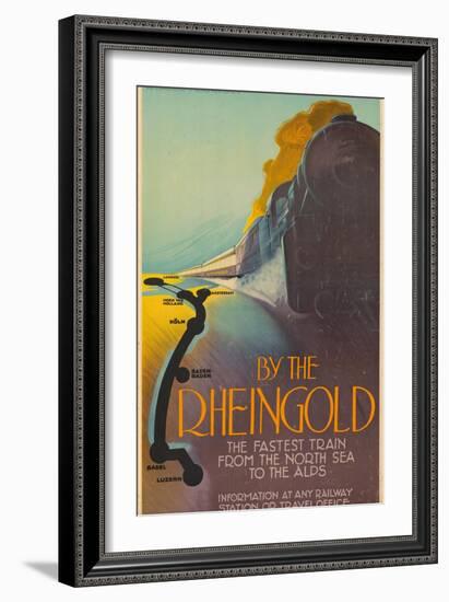 Deutsche Reichsbahn By the Rheingold. Europe, Germany, 1928-Richard Friese-Framed Giclee Print