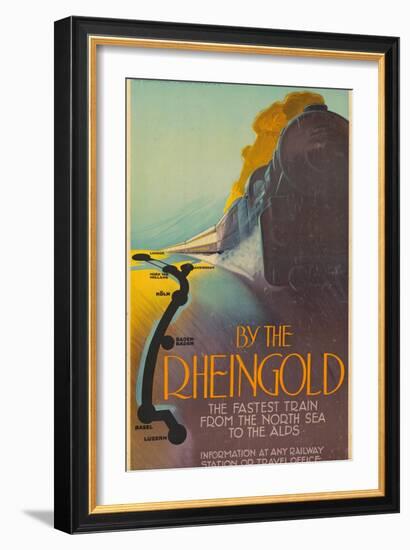 Deutsche Reichsbahn By the Rheingold. Europe, Germany, 1928-Richard Friese-Framed Giclee Print